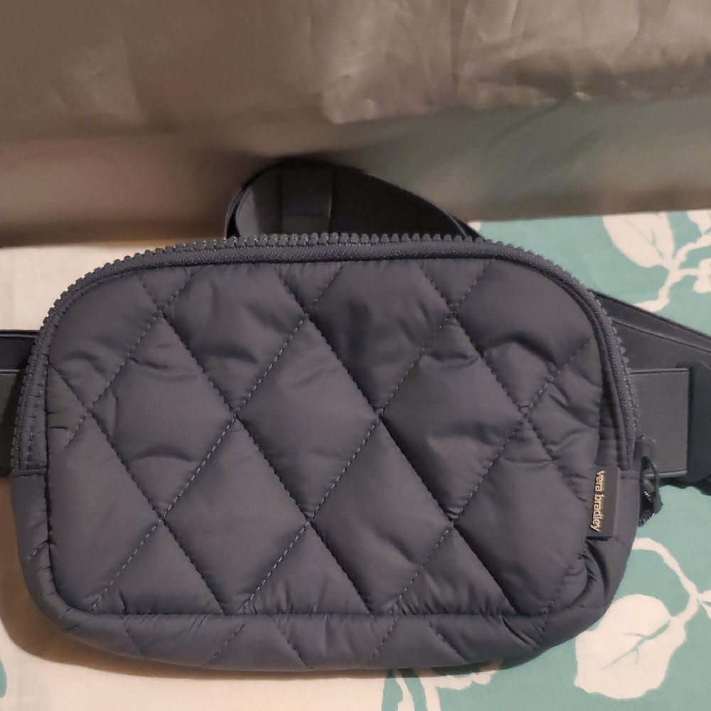 Stylish Quilted Navy Belt Bag